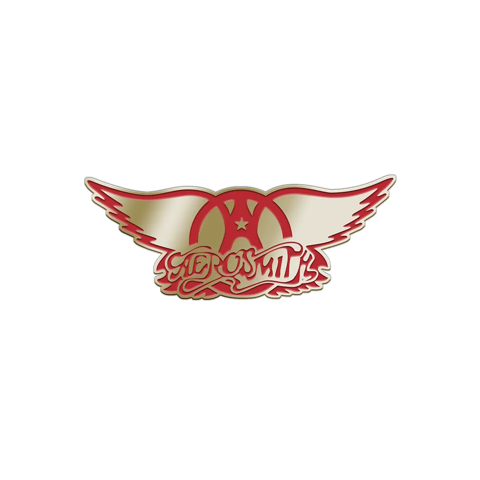 Aerosmith Wings spilla smaltata oro 7,6 cm