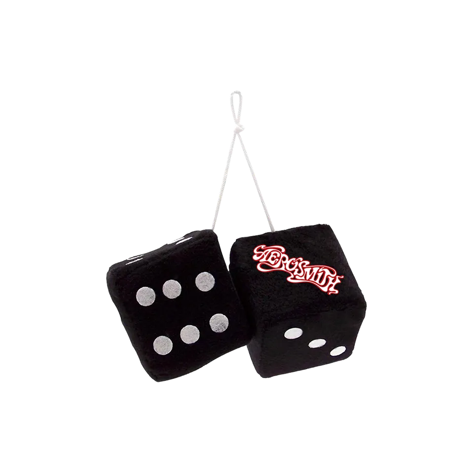 Aerosmith Mirror Dice dadi auto neri 7,6cm ricamati