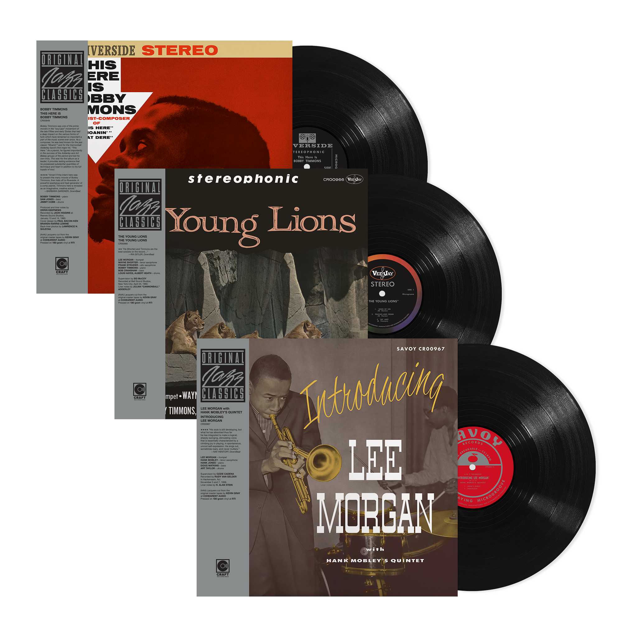 Original Jazz Classics Series Young Lions Morgan Timmons 3 LP 180g