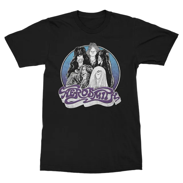 Aerosmith Checkmate maglietta nera unisex vintage