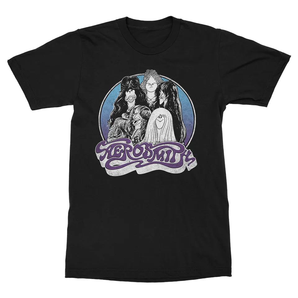 Aerosmith Checkmate maglietta nera unisex vintage