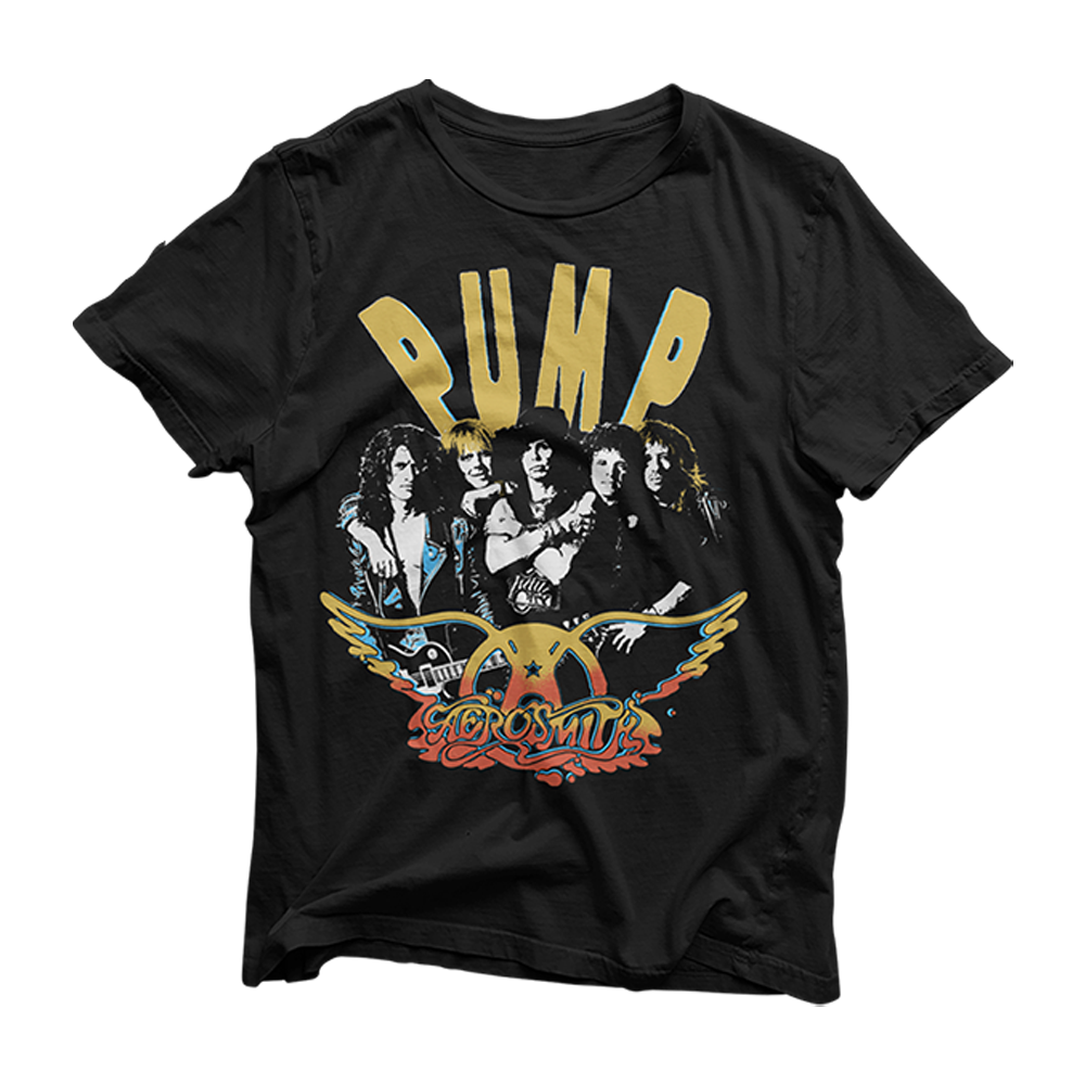 Aerosmith Pump Tracklist maglietta nera cotone
