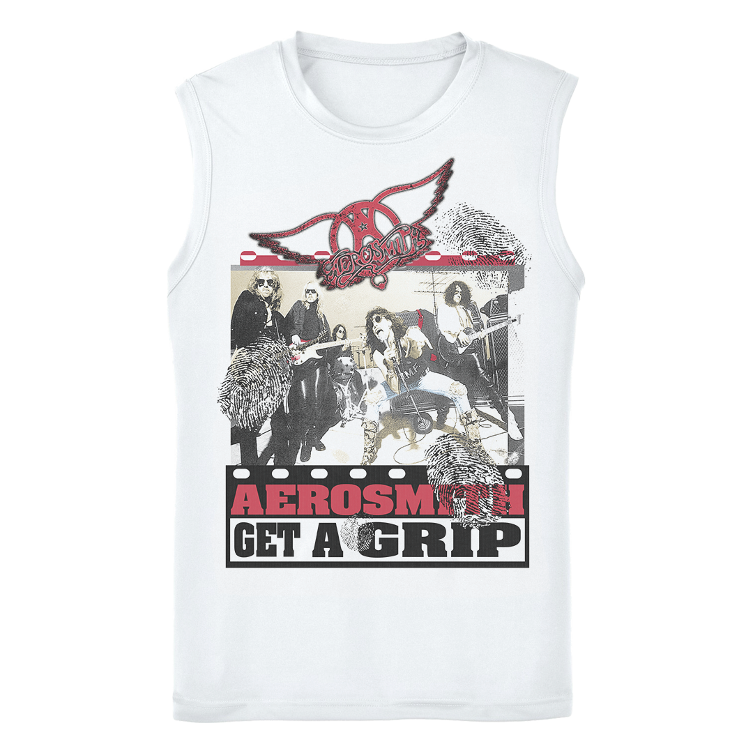 Aerosmith Get A Grip canotta muscle bianca unisex