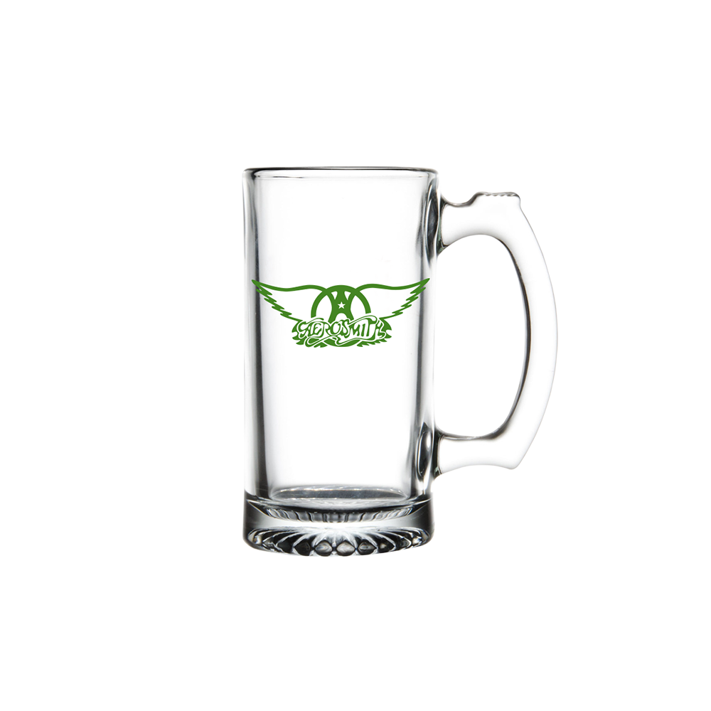 Aerosmith Boys of Boston boccale vetro 12oz logo verde