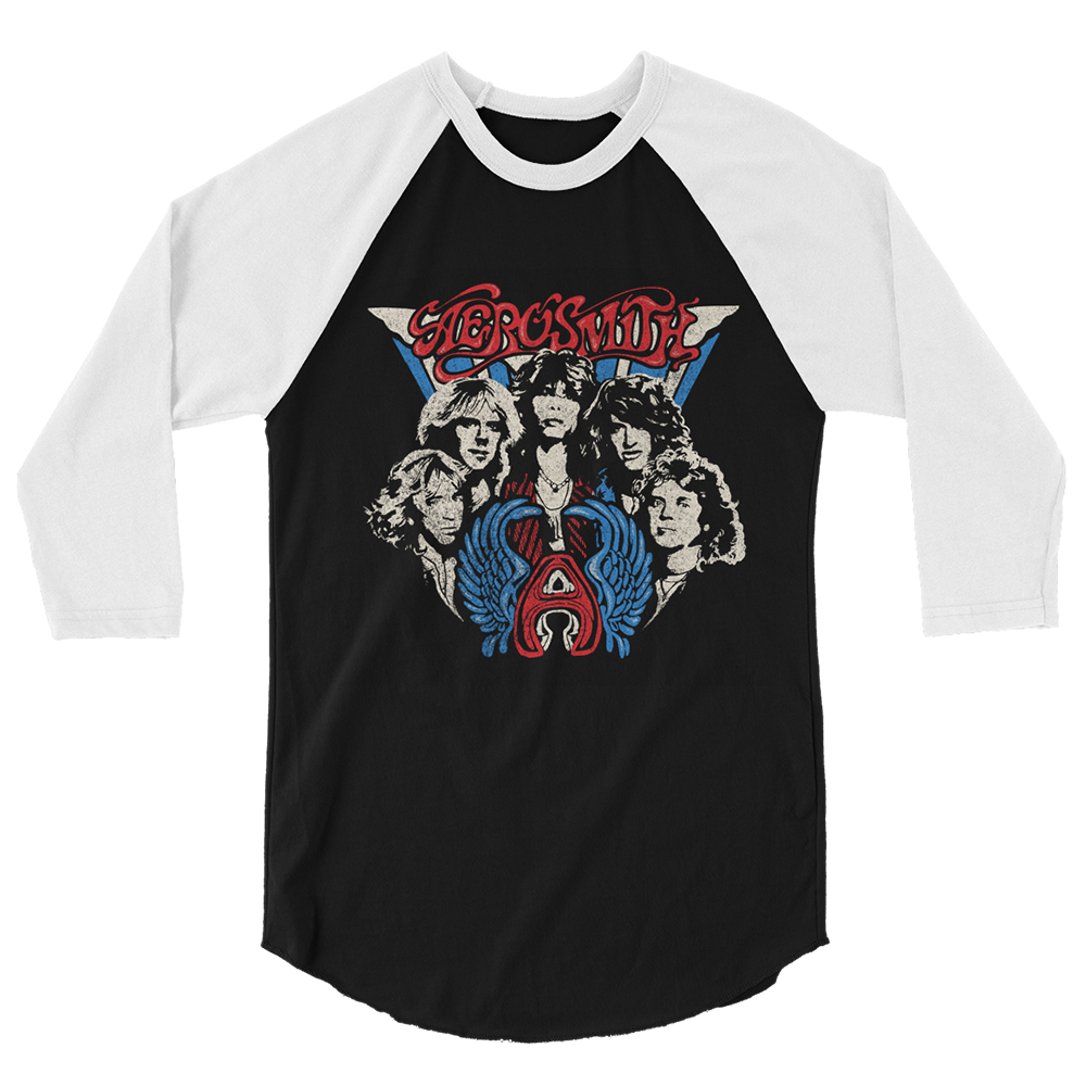 Aerosmith Band Raglan maglietta bicolore unisex