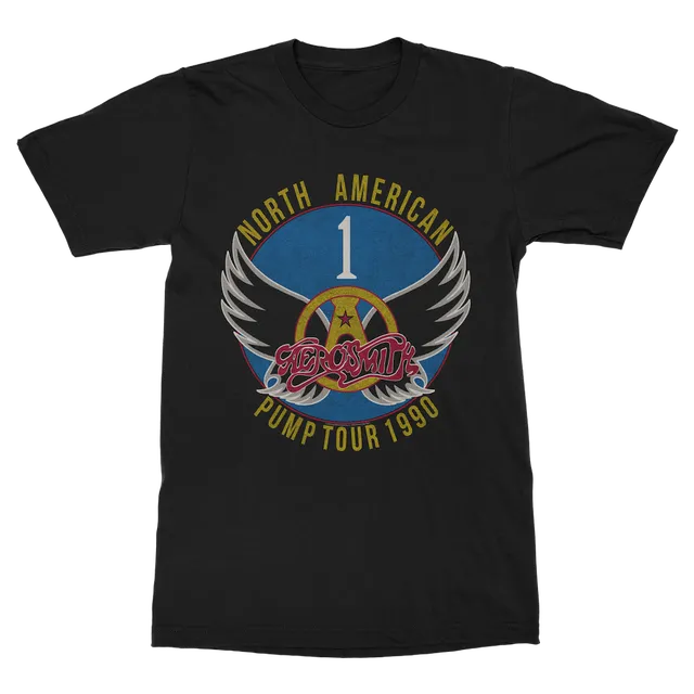 Aerosmith Pump Tour 1990 t-shirt nera