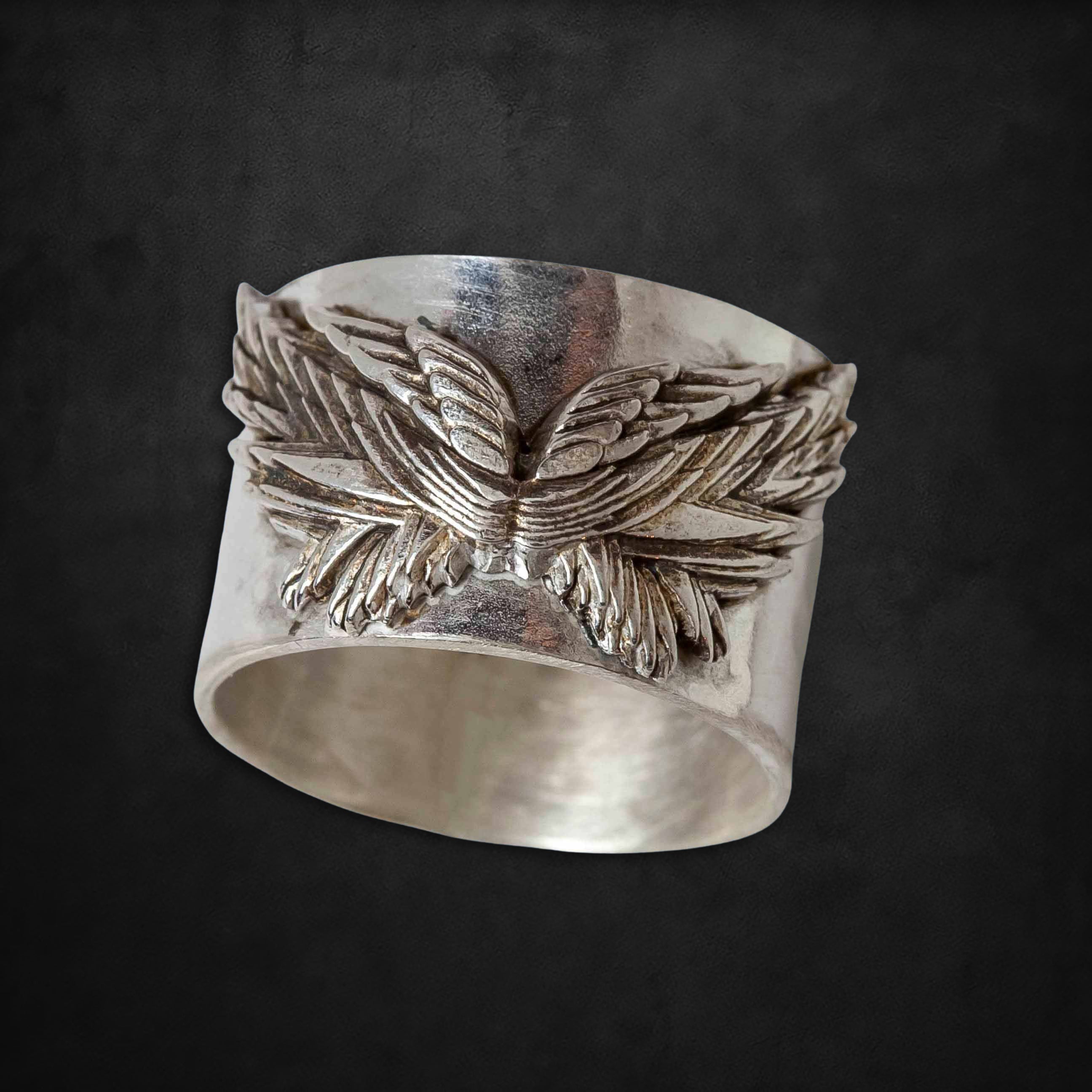 Aerosmith Rock Band anello argento fascia larga su misura