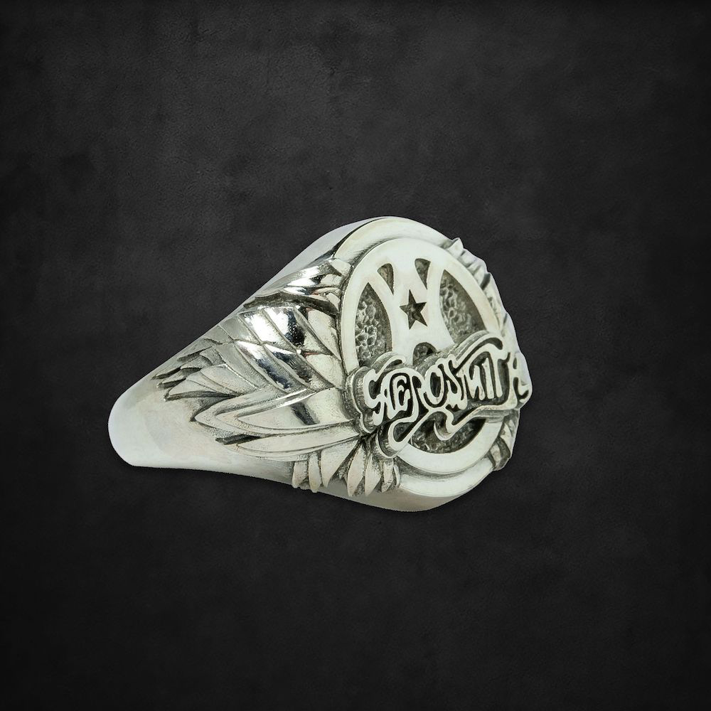 Aerosmith Classic anello chevalier in argento