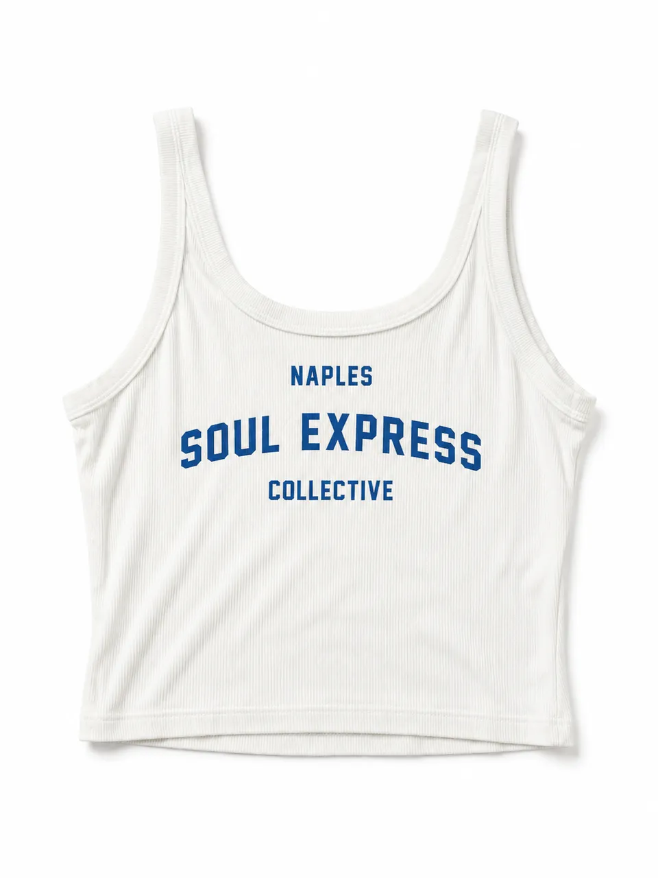 Soul Express Records College top bianco costine donna