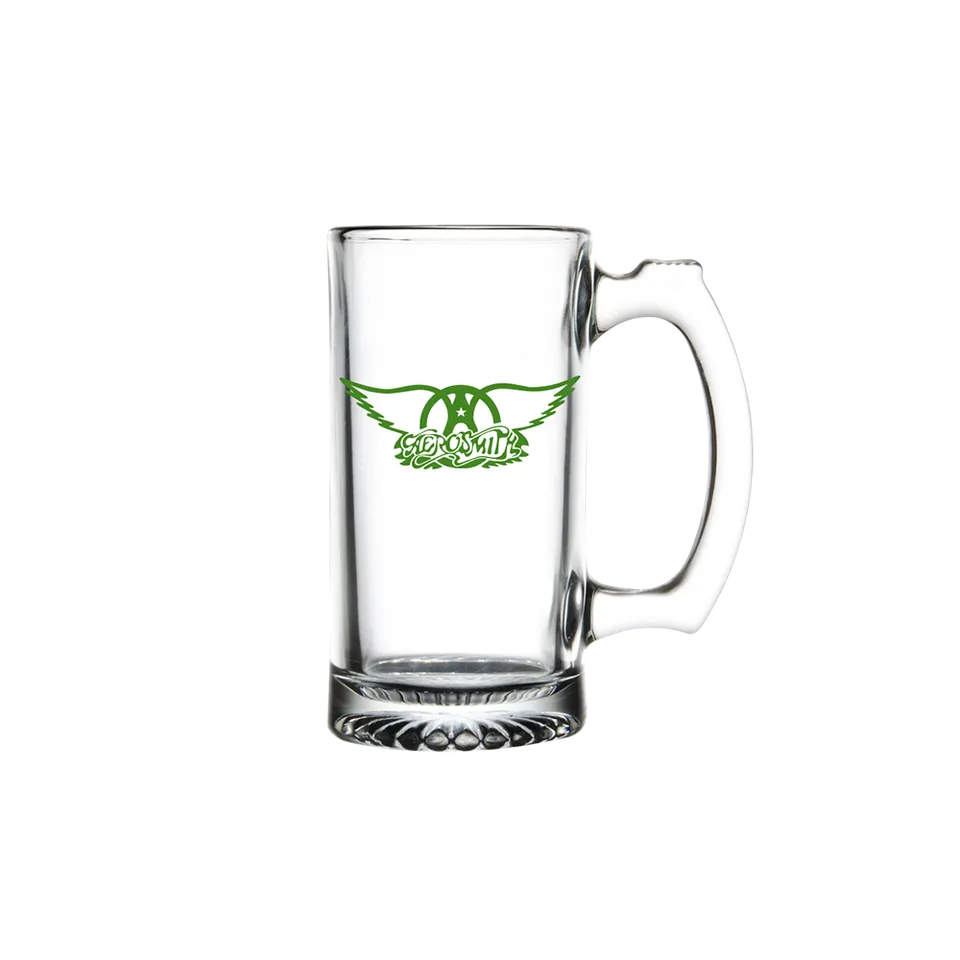 Aerosmith Boys of Boston boccale vetro 12oz logo verde