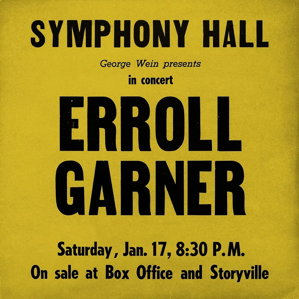 Erroll Garner Symphony Hall Concert CD piano jazz
