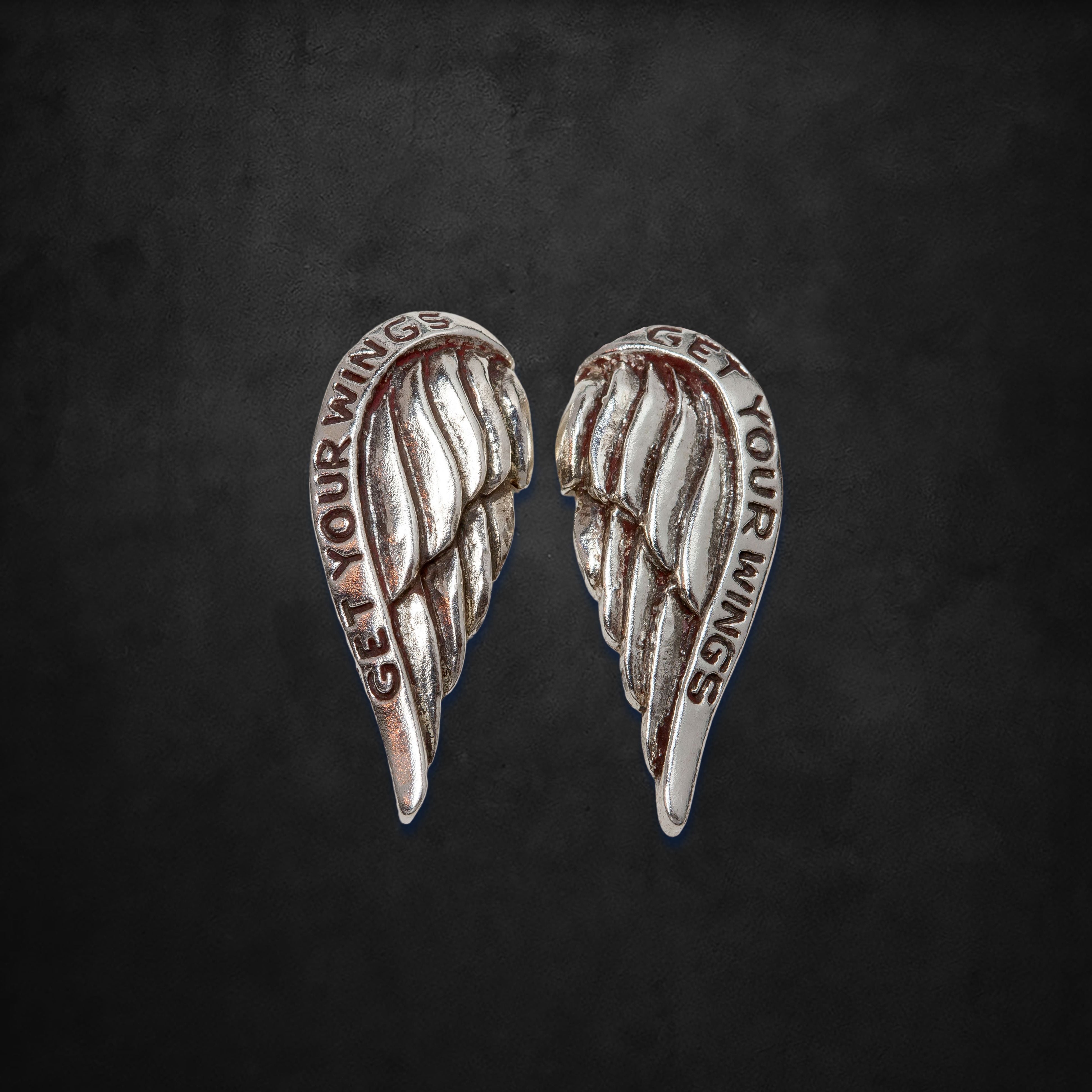 Aerosmith Feathered Wings orecchino argento sterling
