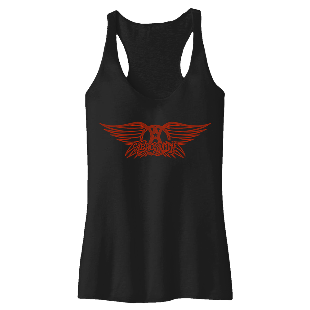 Aerosmith Ladies Tank canotta donna nera logo rosso