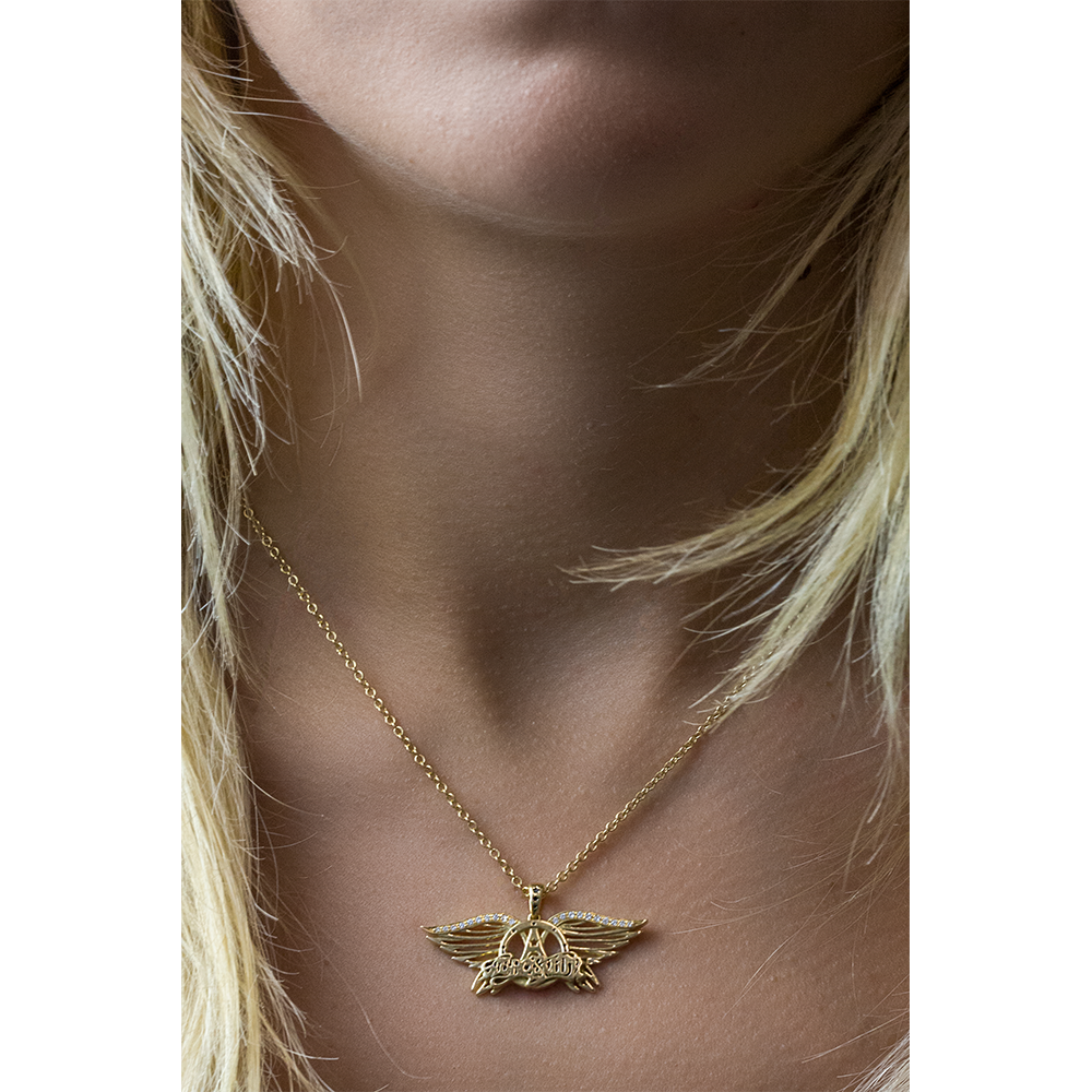 Aerosmith Golden Anniversary Wings collana vermeil