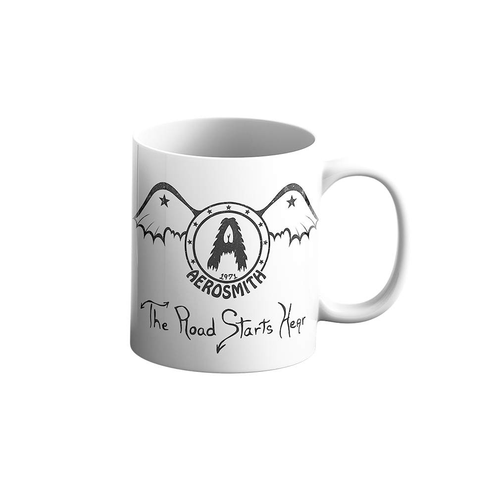 Aerosmith The Road Starts Hear tazza bianca 11oz