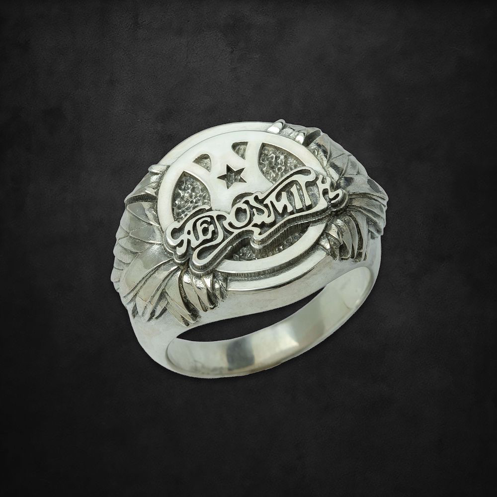 Aerosmith Classic anello chevalier in argento