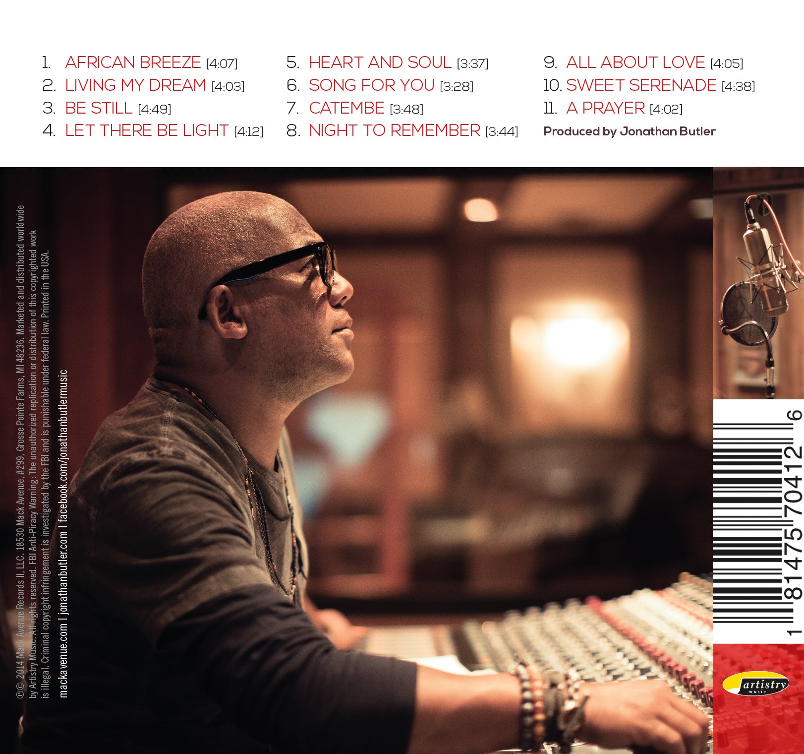 Mack Avenue Jonathan Butler Living My Dream CD chitarra