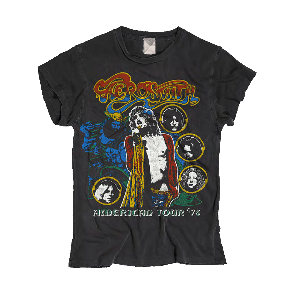 Aerosmith American Tour 78 t-shirt cotone USA