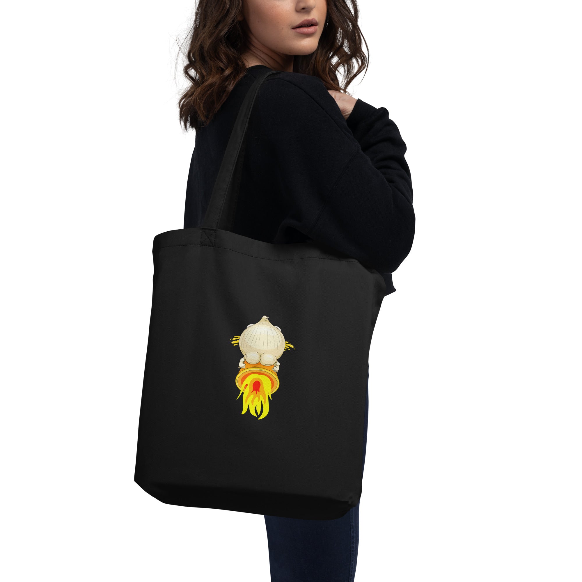 Ghost-Note Mustard n'Onions shopper tote bag cotone