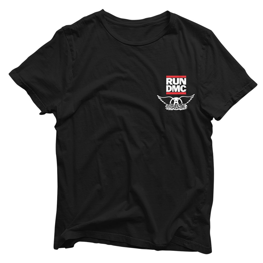 Aerosmith x Run DMC Walk This Way maglietta nera