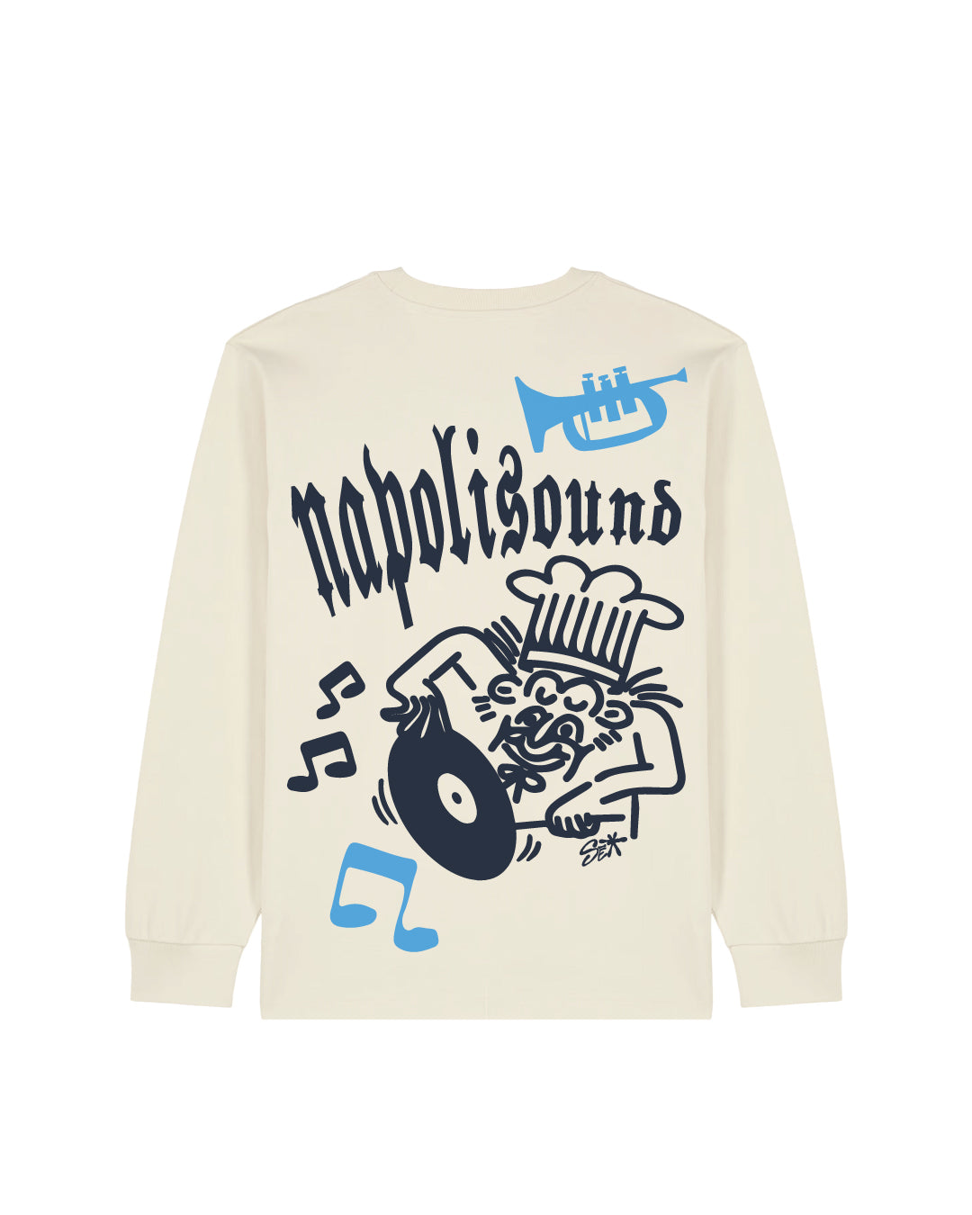 Soul Express Napolisound Maglia manica lunga beige in cotone