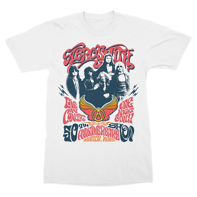 Aerosmith Anniversary t-shirt bianca Fenway