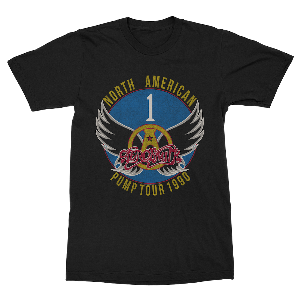 Aerosmith Pump Tour 1990 t-shirt nera