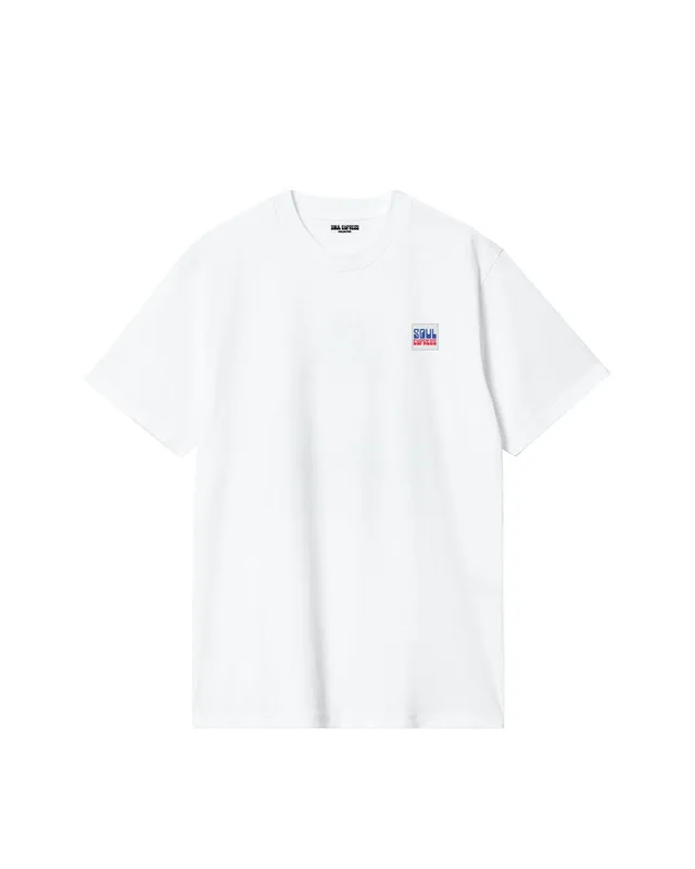Soul Express Logo Label T-shirt bianca regular in cotone