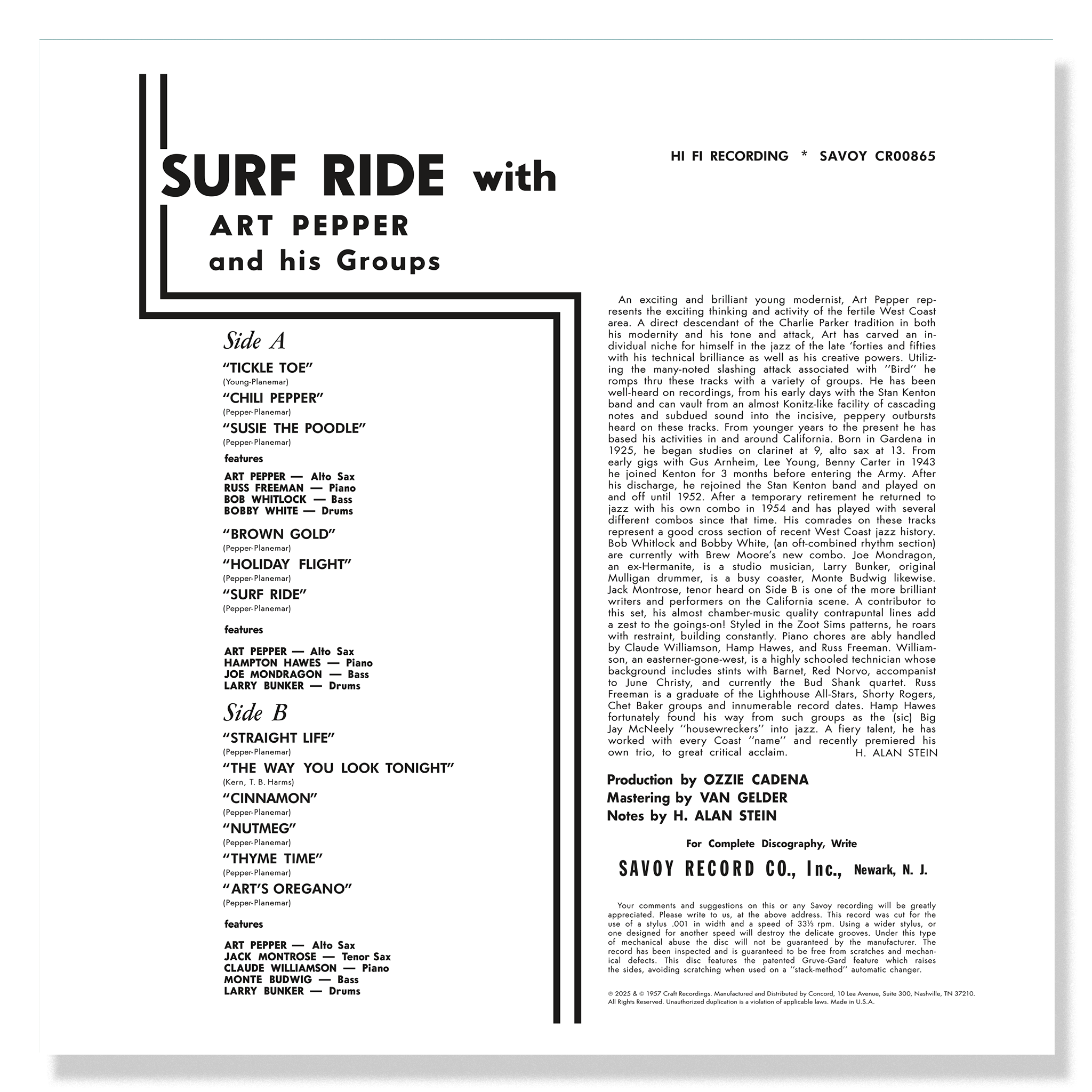 Original Jazz Classics Series Surf Ride vinile 180g