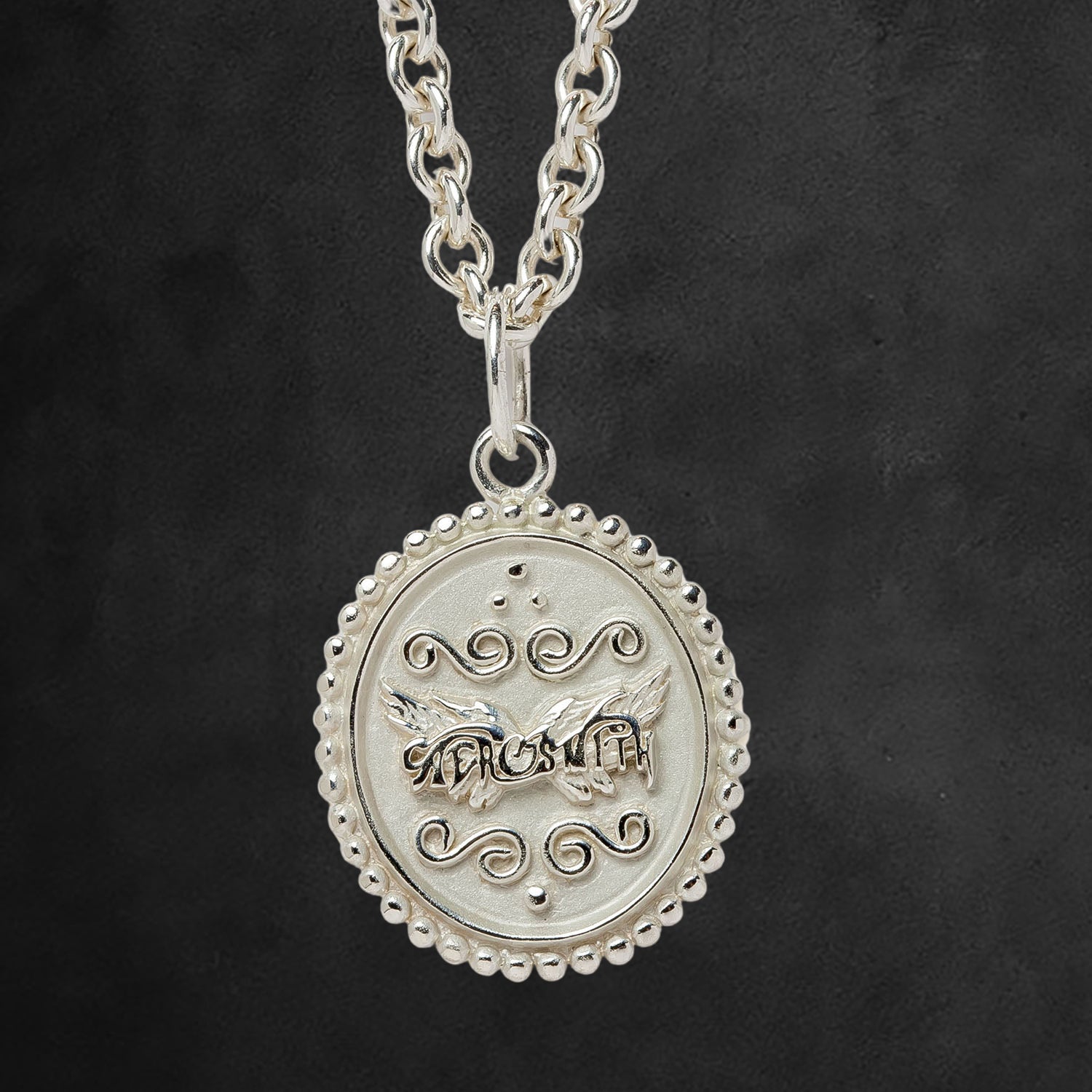 Aerosmith Get Your Wings ciondolo argento patina