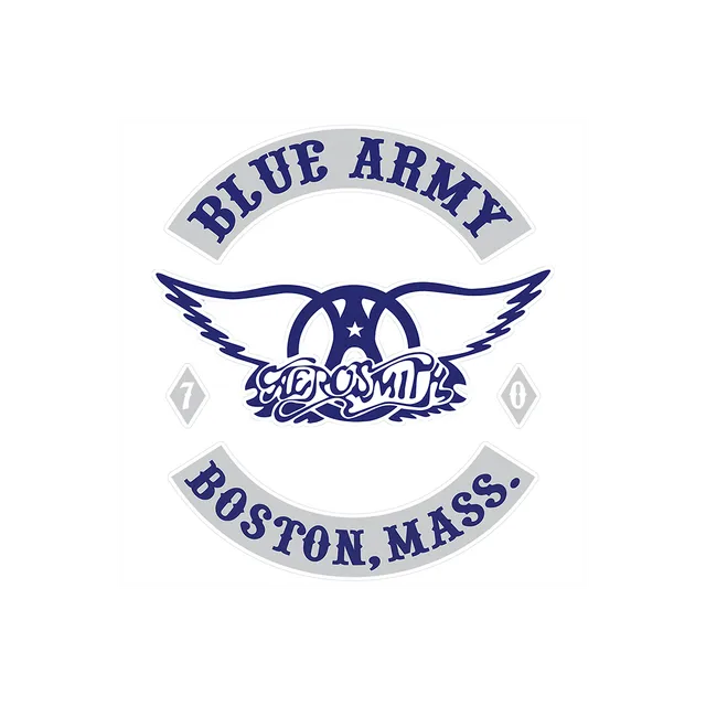 Aerosmith Blue Army adesivo blu 13x13 cm