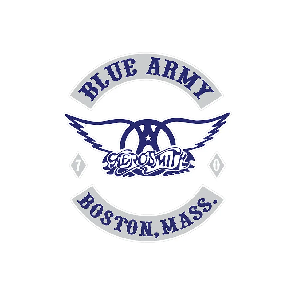 Aerosmith Blue Army adesivo blu 13x13 cm