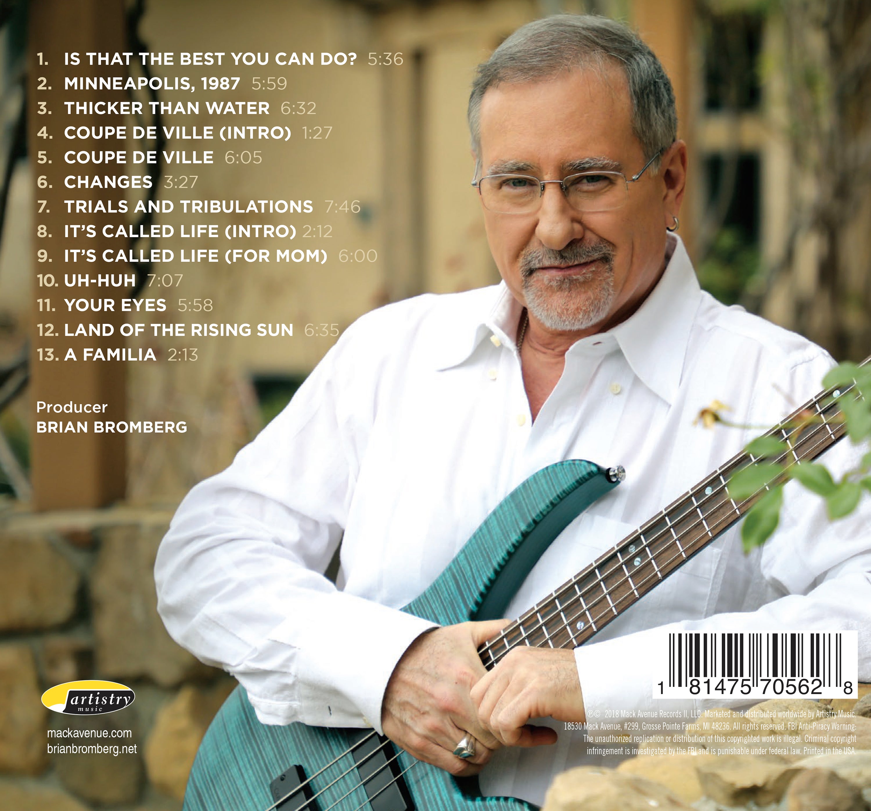 Mack Avenue Brian Bromberg Thicker Than Water CD basso