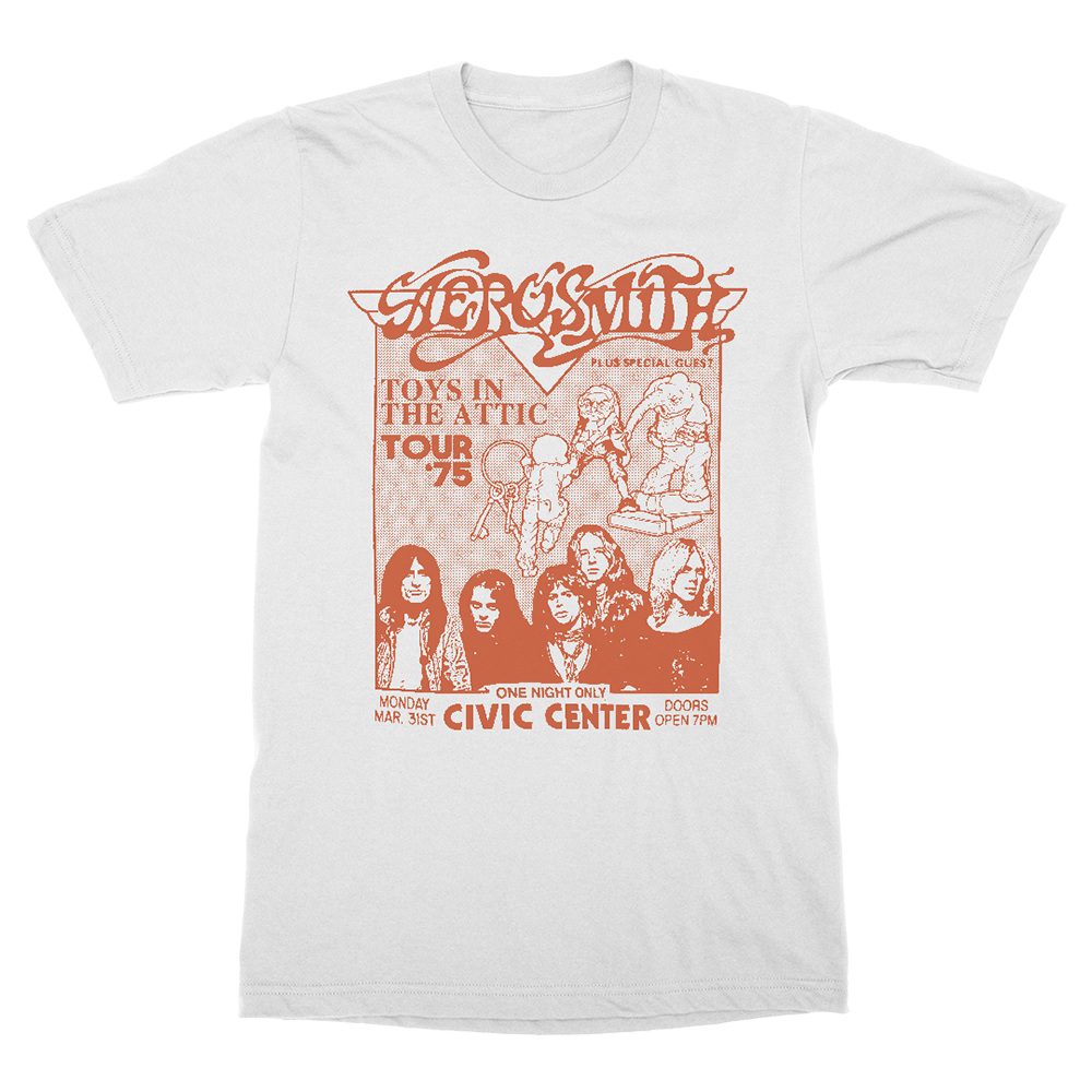 Aerosmith One Night Only maglietta bianca cotone