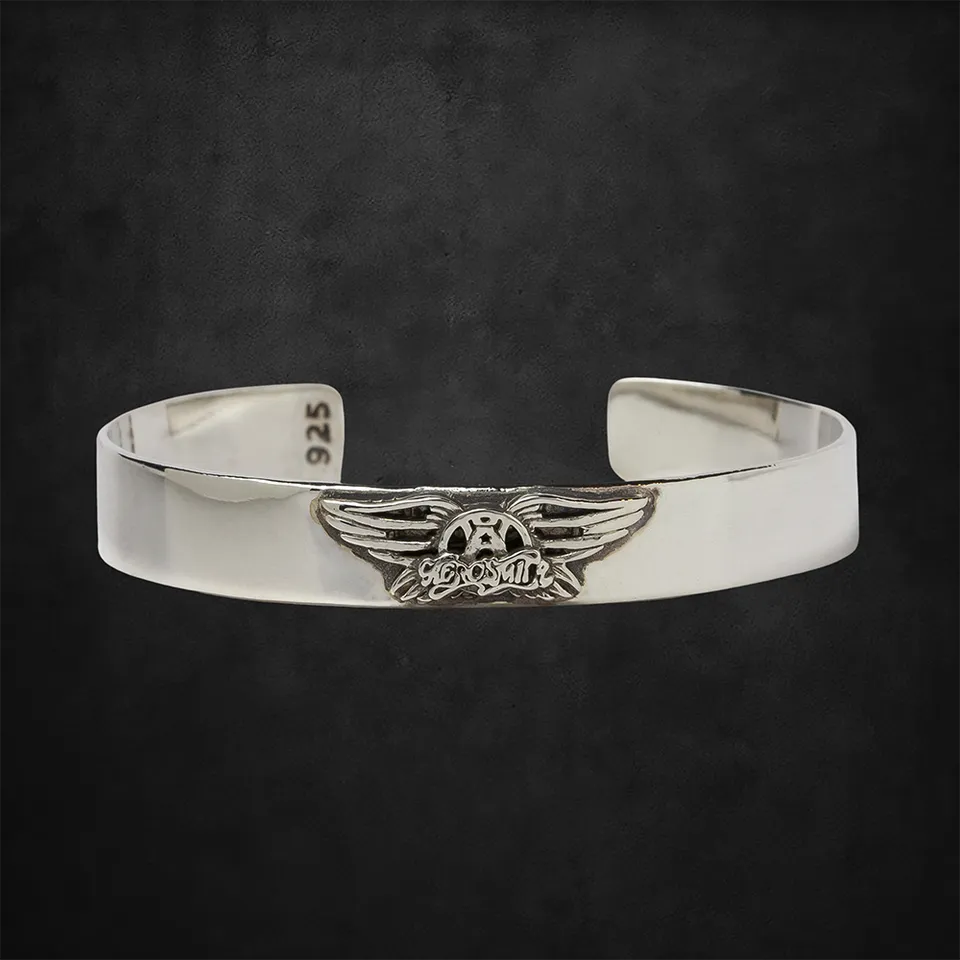 Aerosmith Classic Wings bracciale cuff argento