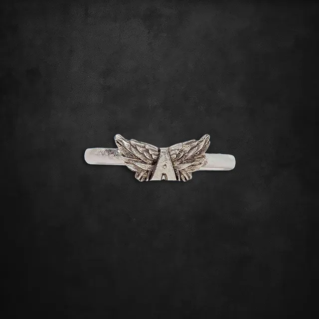 Aerosmith Flying A anello argento sterling