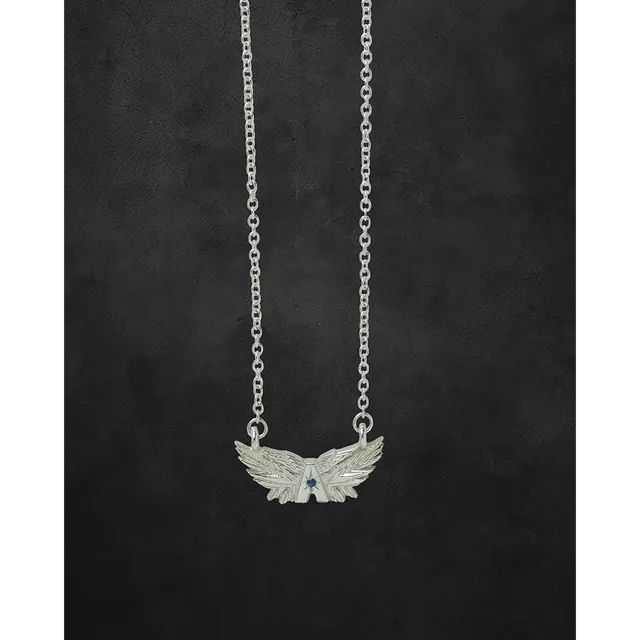 Aerosmith Deuces Wings 2020 collana argento zaffiro