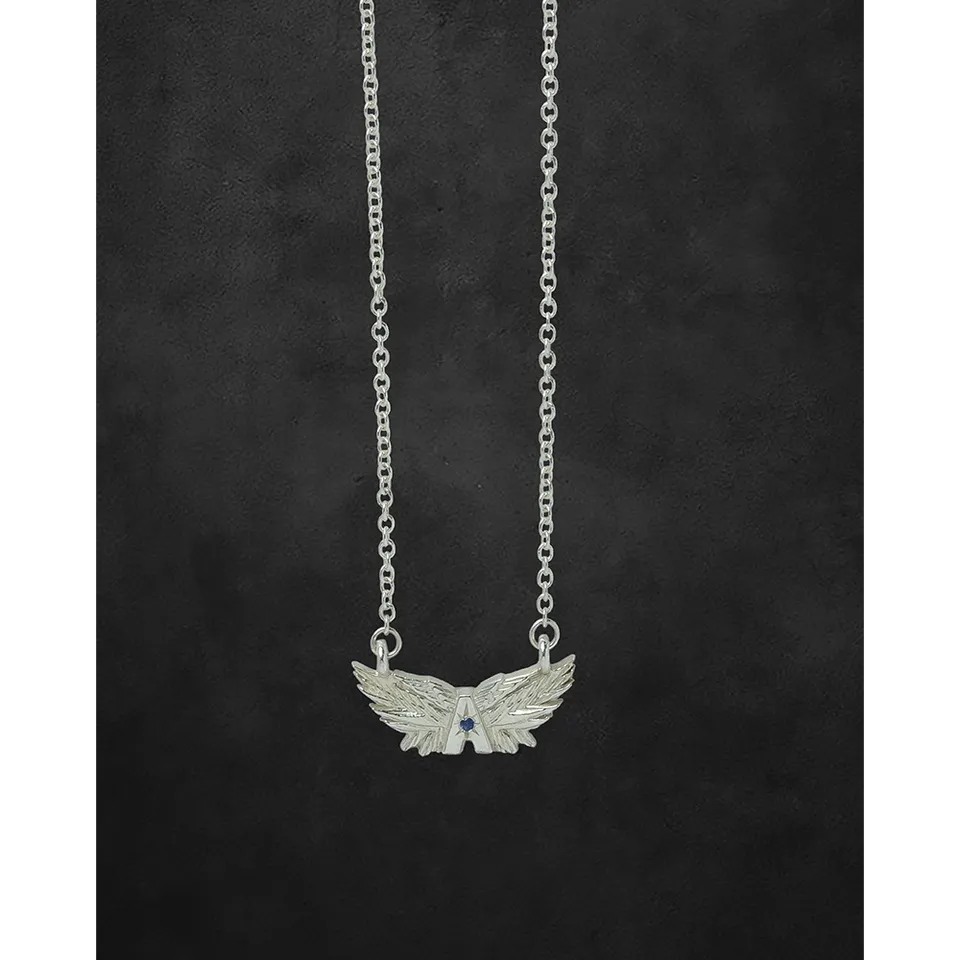 Aerosmith Deuces Wings 2020 collana argento zaffiro