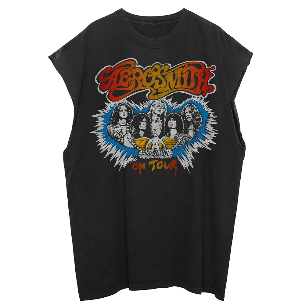 Aerosmith 1979 canotta smanicata nera Night In The Ruts Tour