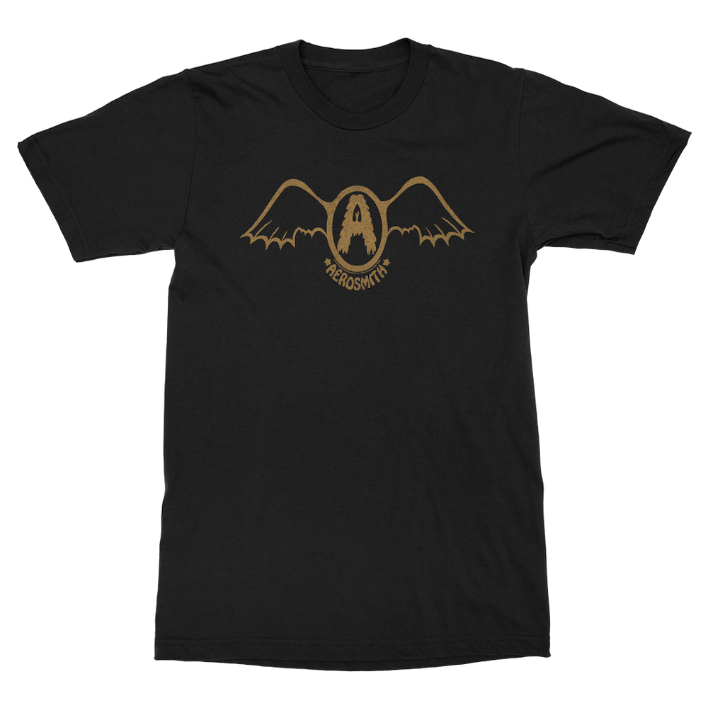Aerosmith Yellow Batwing maglietta nera unisex