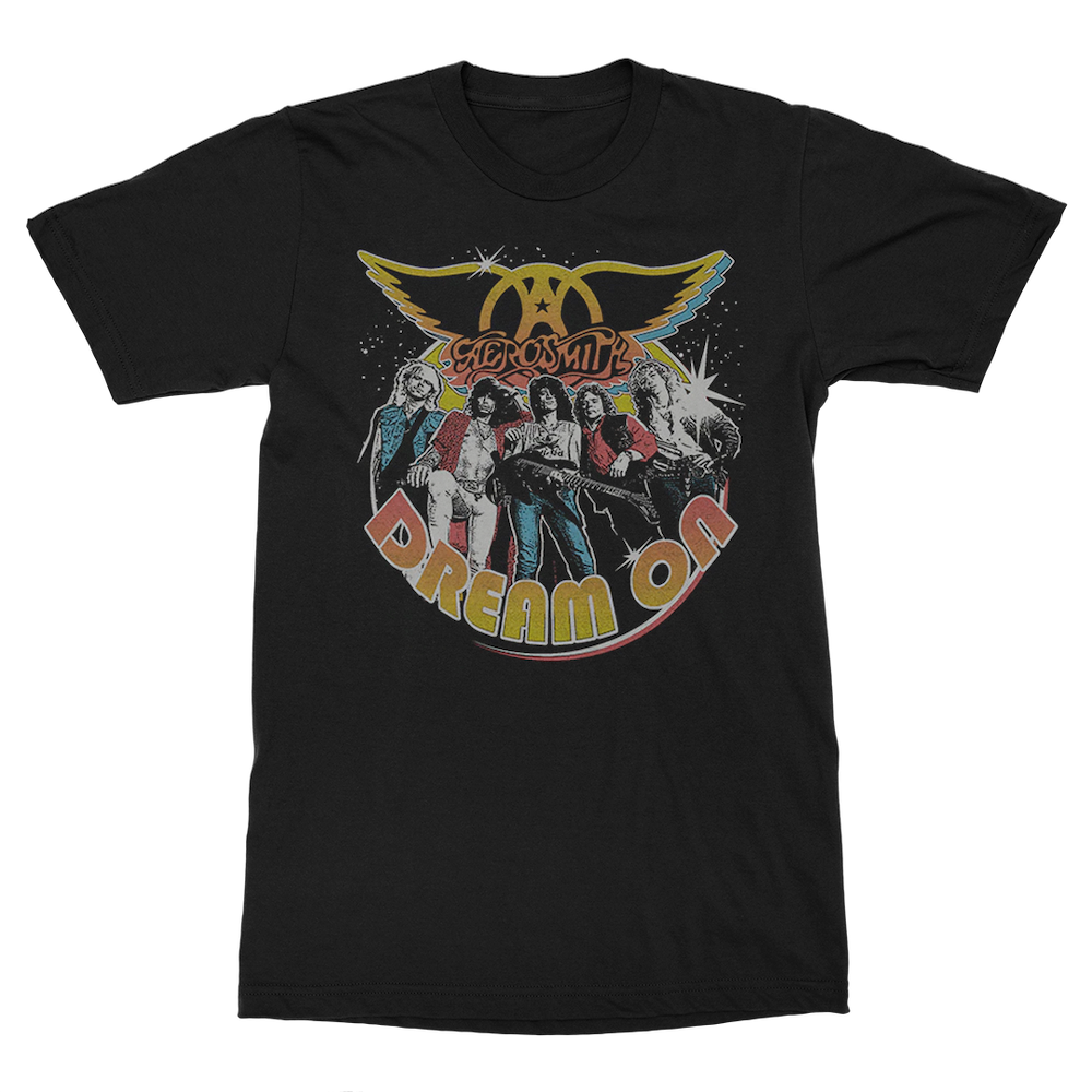 Aerosmith Dream On t-shirt nera unisex foto vintage