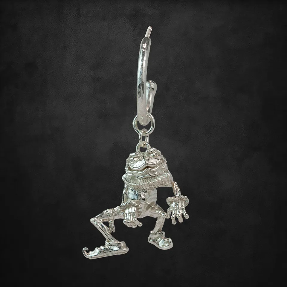 Aerosmith Hopscotch orecchino argento singolo patina