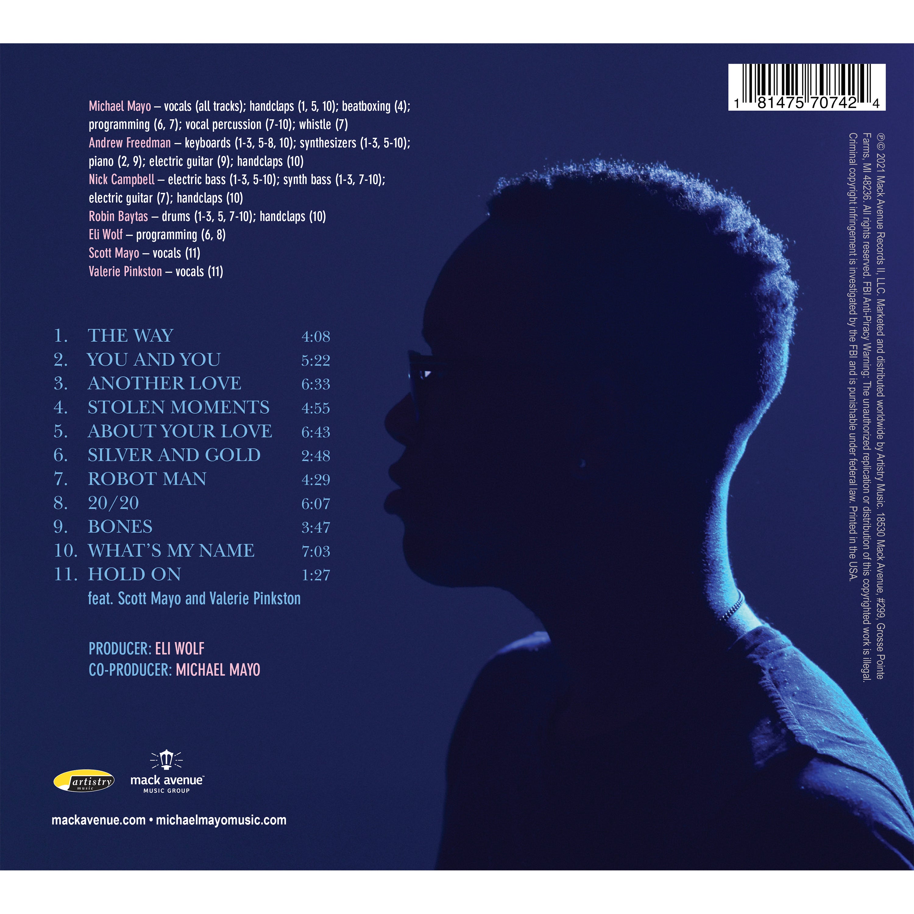 Mack Avenue Michael Mayo Bones CD vocale