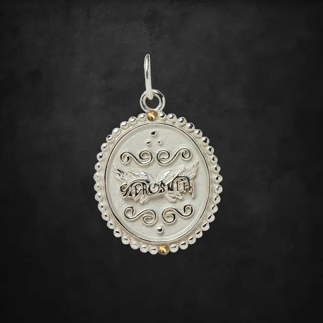 Aerosmith Get Your Wings ciondolo argento patina