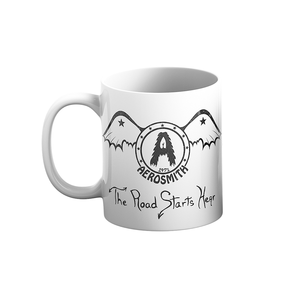 Aerosmith The Road Starts Hear tazza bianca 11oz