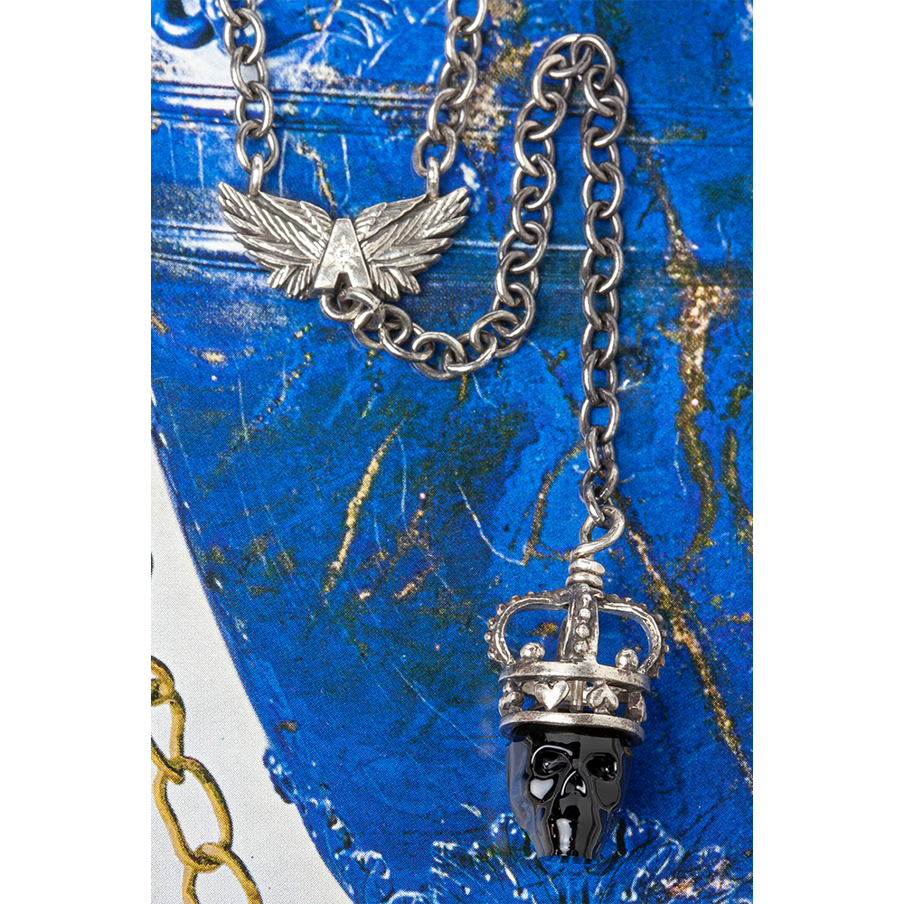 Aerosmith Deuces Are Wild collana argento teschio