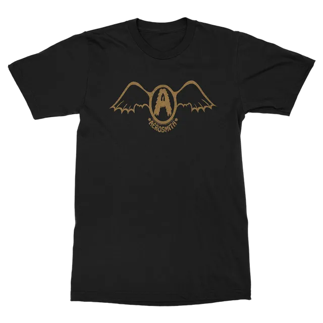 Aerosmith Yellow Batwing maglietta nera unisex