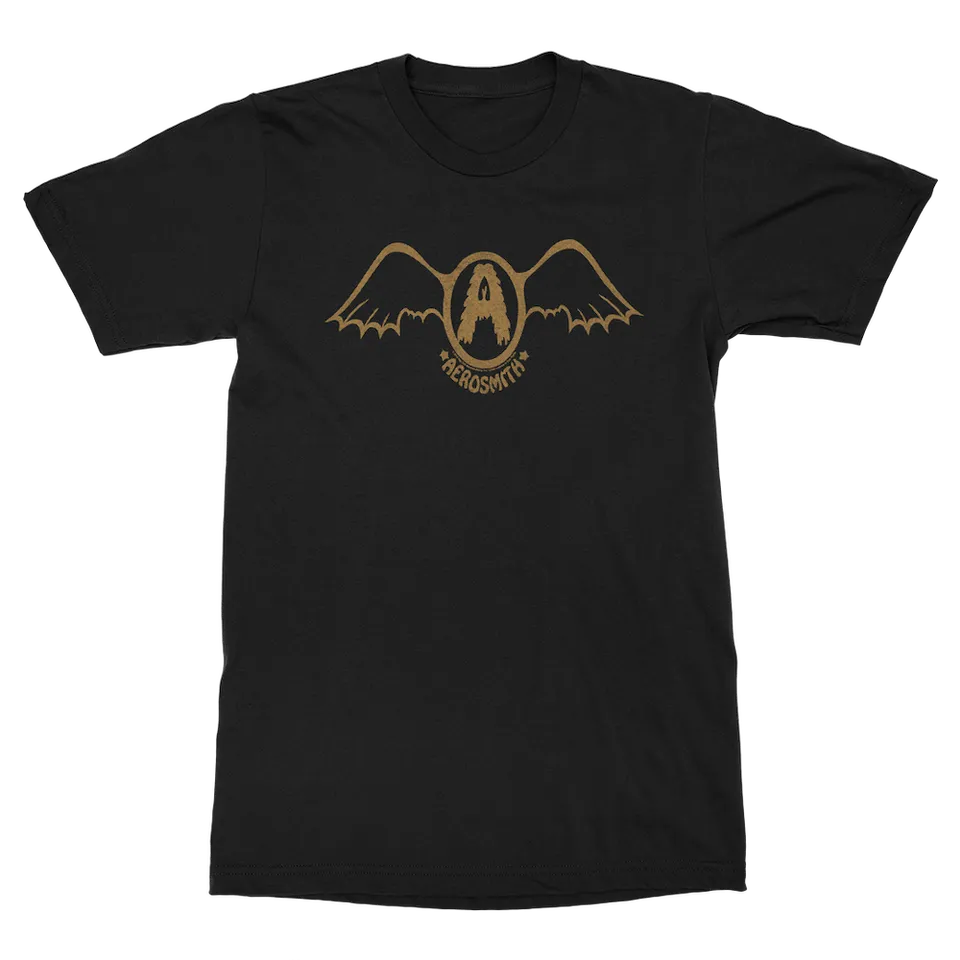 Aerosmith Yellow Batwing maglietta nera unisex