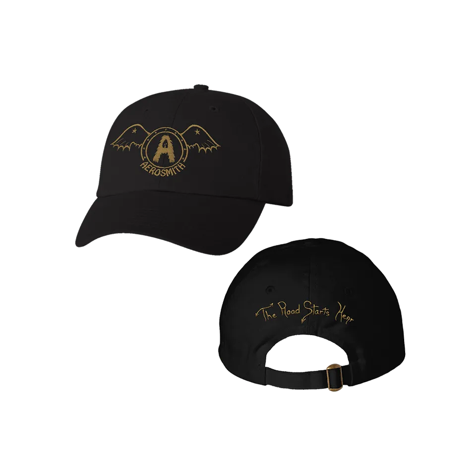Aerosmith Road Starts Hear cappellino nero