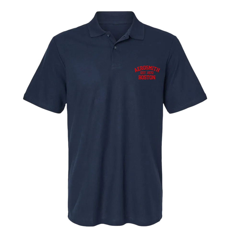 Aerosmith EST 1970 polo blu navy